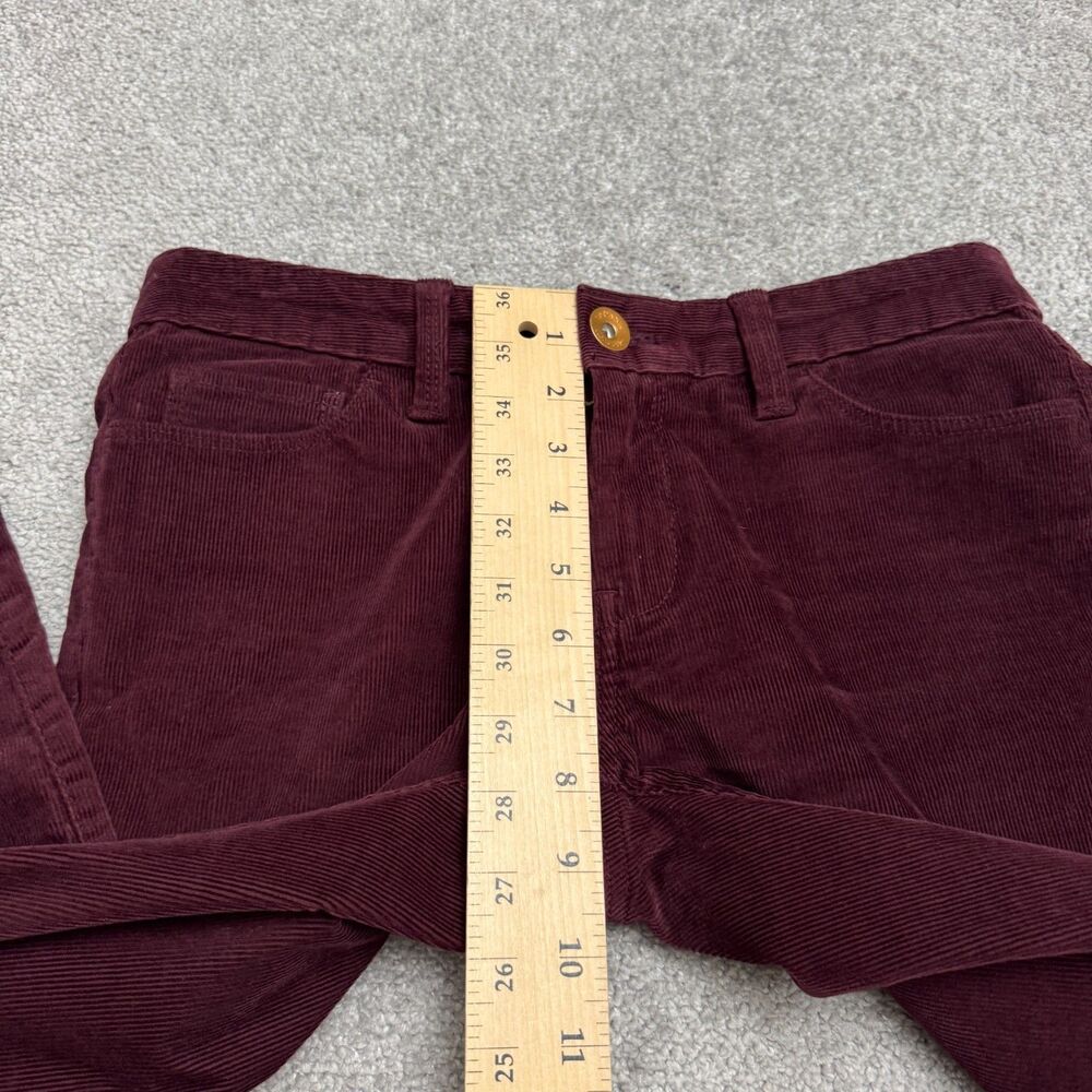 Banana Republic WE Skinny Cord Stretch Corduroy Pants Womens 26 Burgundy Casual - Picture 11 of 15